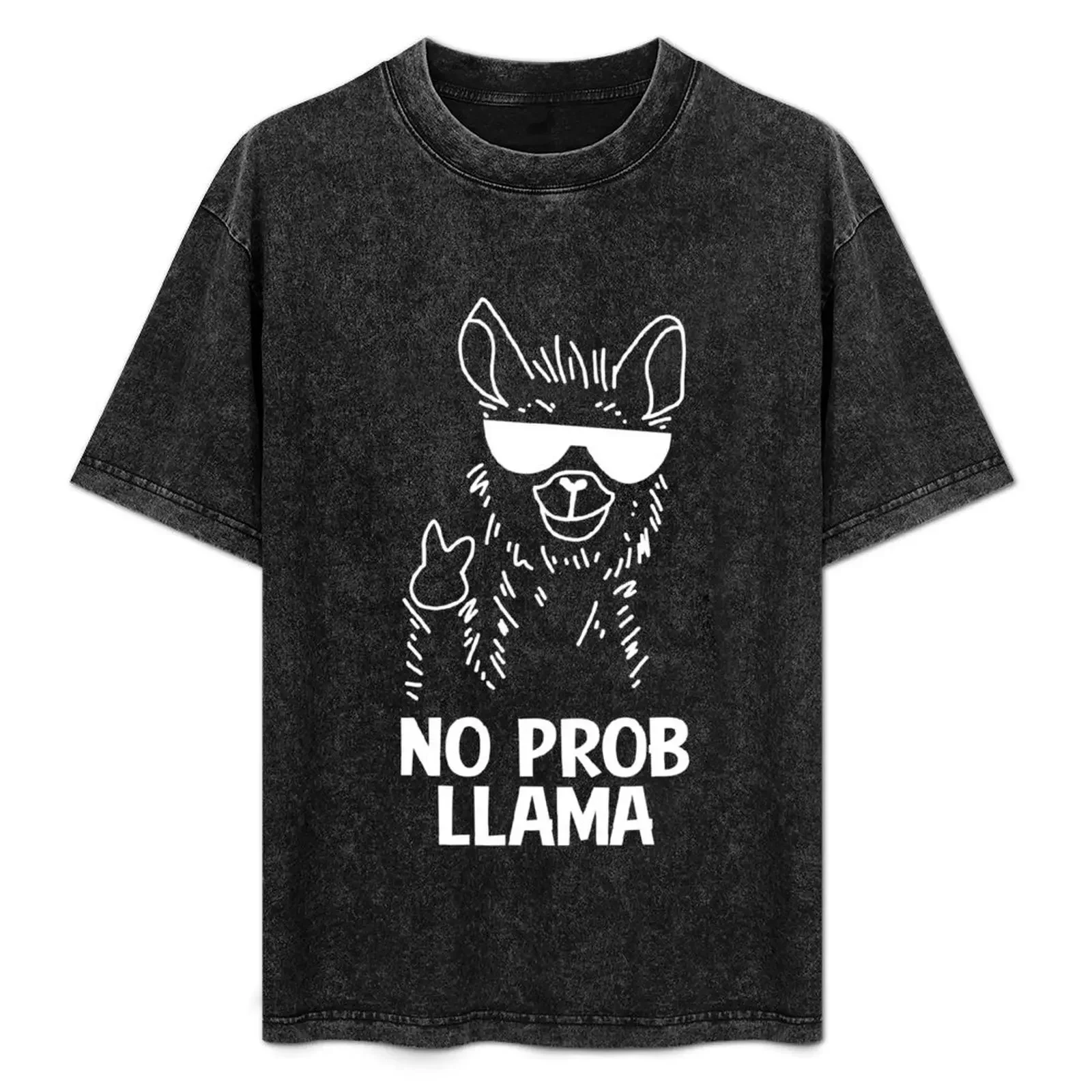 Футболка с очками Llama Alpaca Gangster Cool Peace Sign, однотонный летний топ, дизайнерская футболка для мужчин