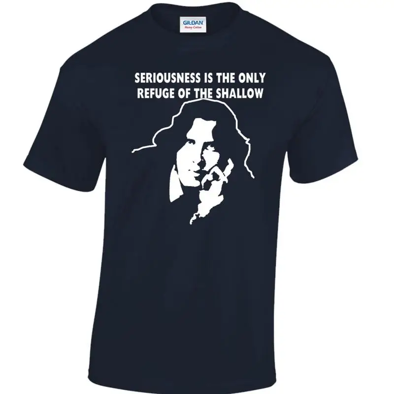 Oscar Wilde Homage T Shirt Funny True Quote Too Serious