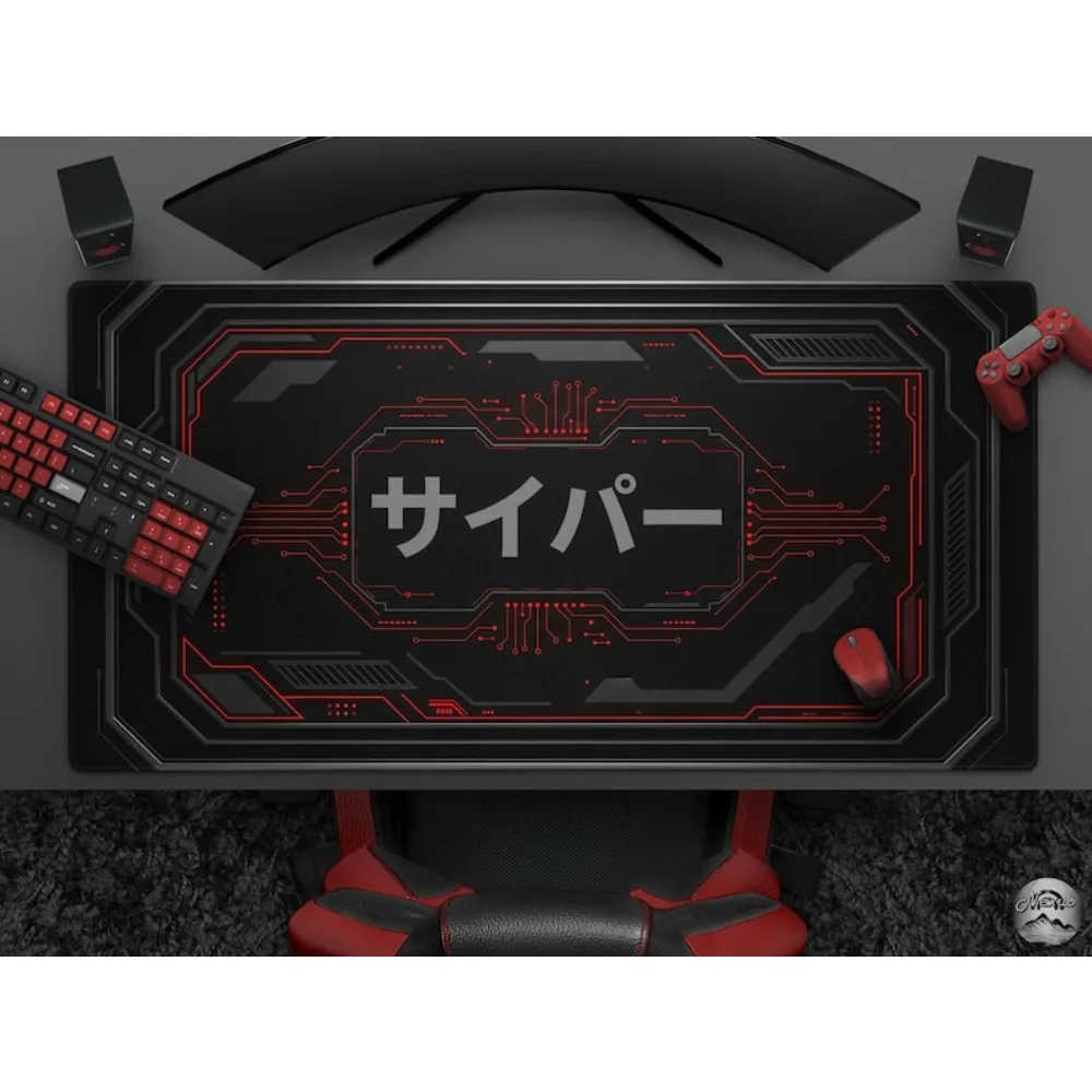 Cyberpunk Desk Mat, Futuristic Sci-Fi Design,desk accessories tapis de souris alfombrillas para escritorio teclado mecânico