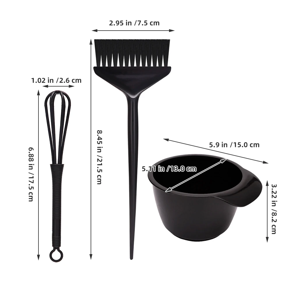 مجموعة واحدة من أدوات صبغ الشعر ذات جودة احترافية وسهلة الاستخدام وعاء فرشاة الصباغة وقضيب الخلط وعاء صبغ الشعر والفرشاة