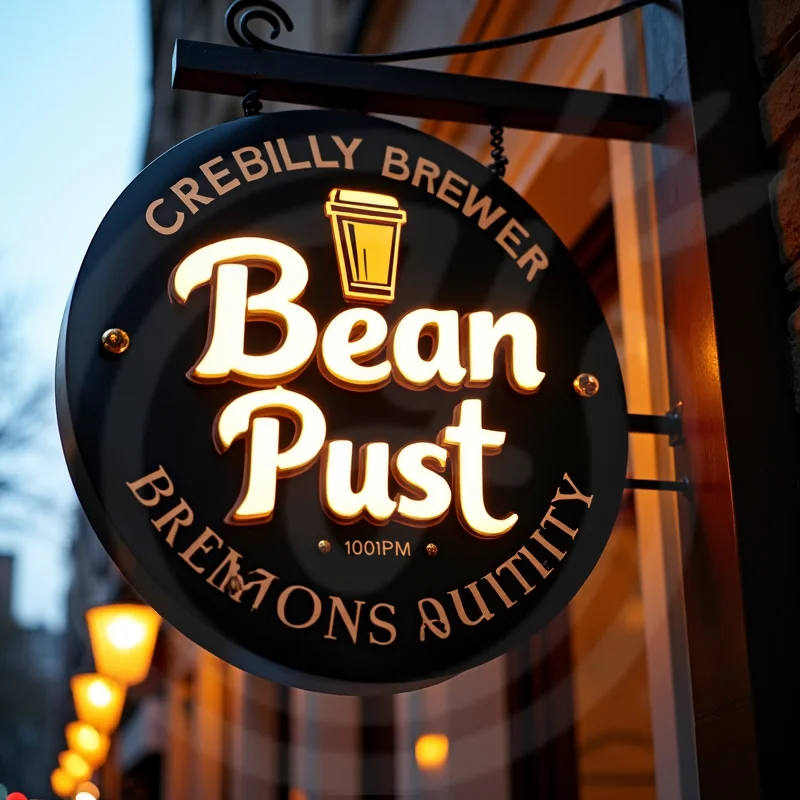 صندوق إضاءة LED أكريليك مستدير مخصص للمنتجعات الصحية مقاوم للماء على الوجهين شريط البيرة علامة إضاءة مثبتة على الحائط