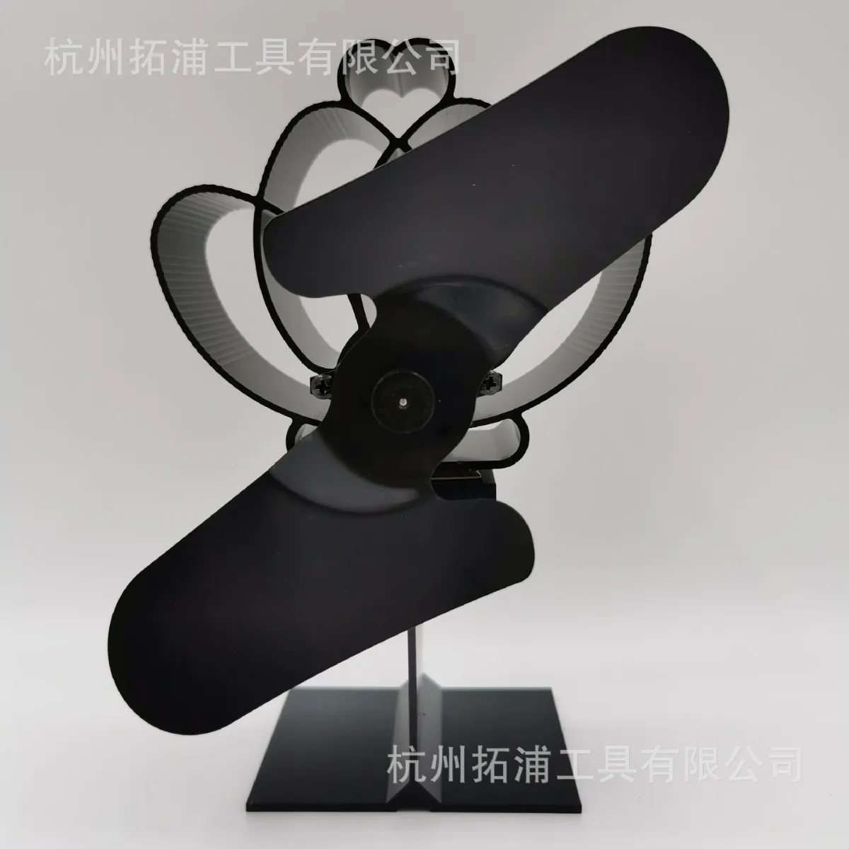 Fireplace Fan 2 Blades High Temperature Resistant Real Fire Accessories Aluminum Self-starting Hot Fan Coal Saving Automatic