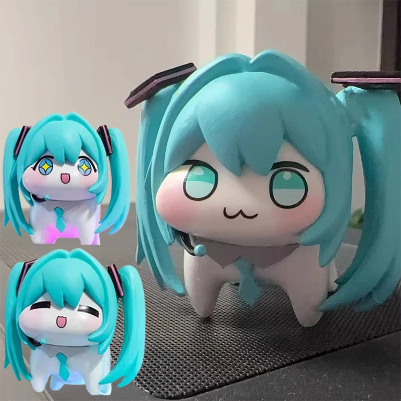 Hatsune miku dori figuras de ação anime kawaii pvc boneca figuras modelo dos desenhos animados ornamentos desktop console central do carro decoração