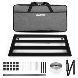 Ghost Fire SPL-07 Large Size Guitar Effect Pedal Board Aluminum Alloy Pedalboard with Large Capacity Storage Bag