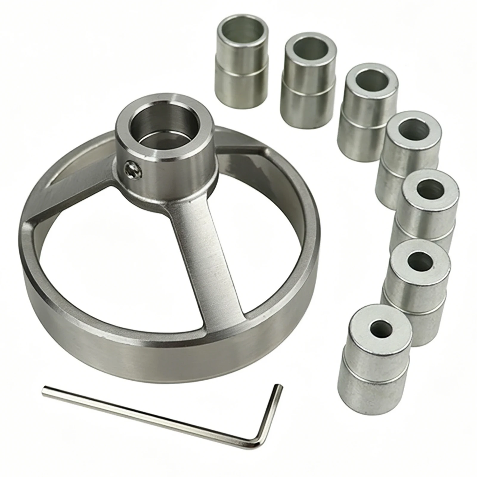 

Vertical Hole Drilling Positioner Kit, Stainless Steel Drill Bit Hole Puncher Woodworking Tool Drill Guide for Positioning