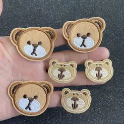 20PCS Mini Teddy Bear Iron on Patches Cartoon Animal Stickers thermocollants,Fabric Applique Embroidery for Kids Clothing