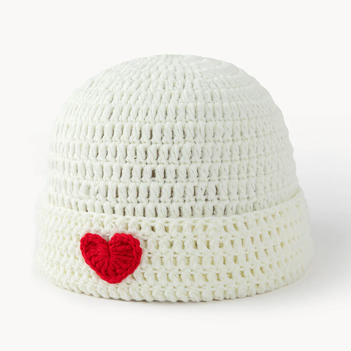 2025 New Men'S And Women'S Handmade Crochet Love Yarn Hat Solid Color Knitted Pullover Hat Winter Couple'S Best Friend Hat