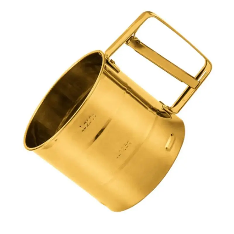AT84-Kitchen Bake Tool Supply Handheld Flour Sifter Baking Coffee Filter Hand Press Flour Sifter Coffee Mesh Shaker