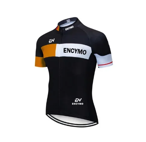 2022 NEW Orange Pro Bicycle Team Short Sleeve Maillot Encymo Men's Cycling Jersey Summer breathable Cycling Clothing