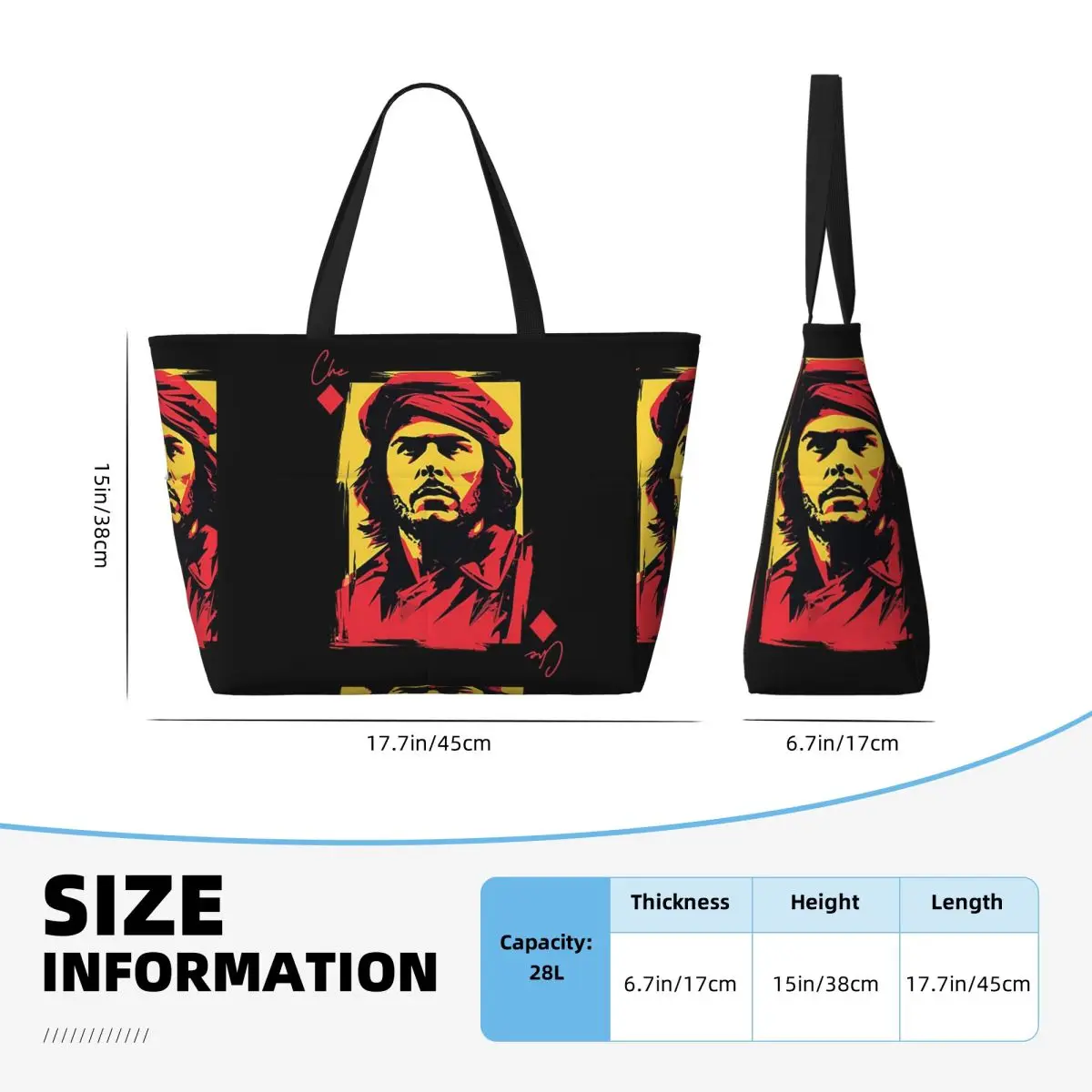 Che Guevara bolso de mano de playa deporte gimnasio Yoga Duffle bolso de mano grande bolso de viaje para mujer bolso de Fitness