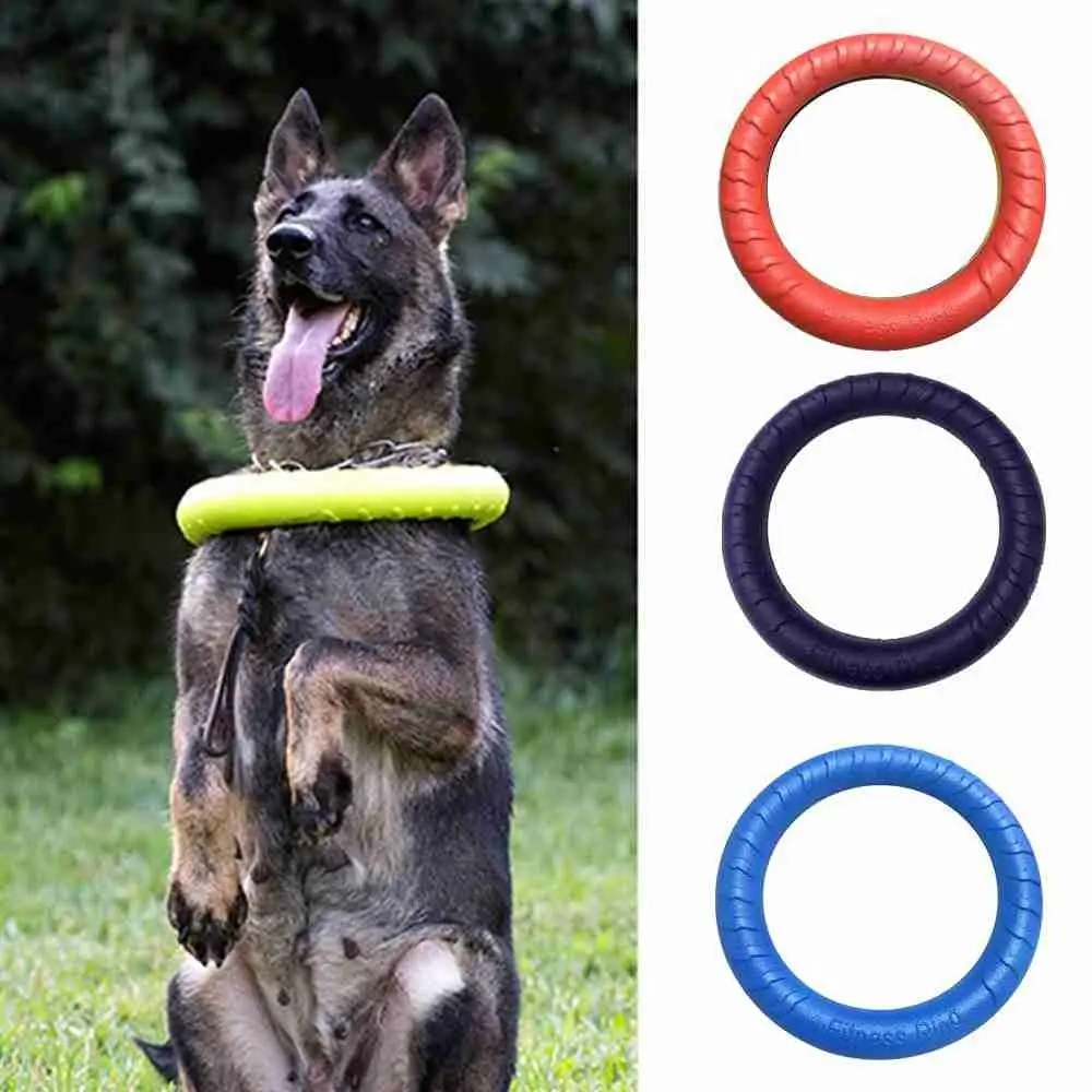 Dog Toys Pet Flying Disk Training Ring Puller Anti-Bite Floating Interactive Supplies Dog Toys Aggressive Chewing