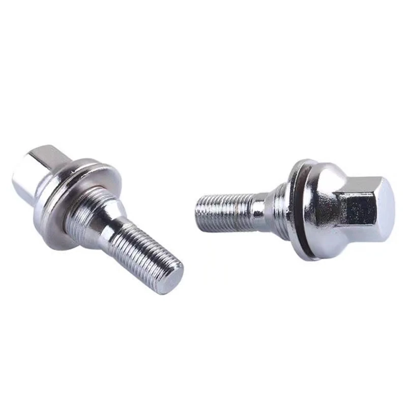 For Peugeot 206 207 307 308 For Citroen C2 C3 C4 C5 DS Tire Fixing Screw M12*1.25 17mm Alloy Wheel Hub Bolts Flat Seat Washer