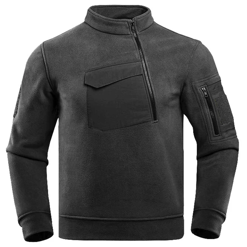 

Tactical Fleece Hoodies Mens Winter Zip Up Hoodie Jacket Thickened Warm Windproof Outdoor Hiking Causal Sweatshirts New
