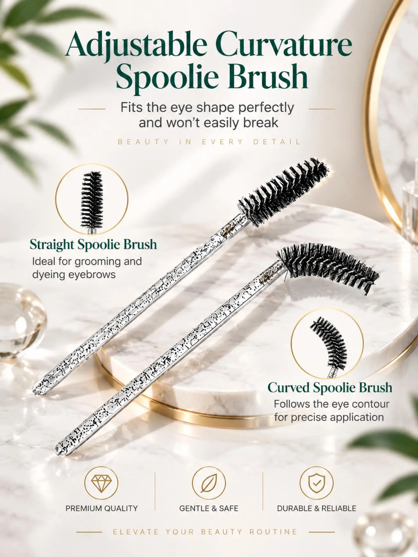 500Pcs Disposable Mascara Wands Crystal Spoolies Brush for Eyelash Extension Spooly Eyelash Eyebrow Brushes Lash Wand Applicator