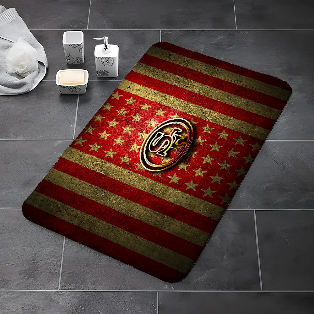 Bath Rug Mat San FranciscoS 49erS Mat Entrance Out Door Carpet for Kitchen Outdoor Doormat Entrance to Home Decor Items Carpets