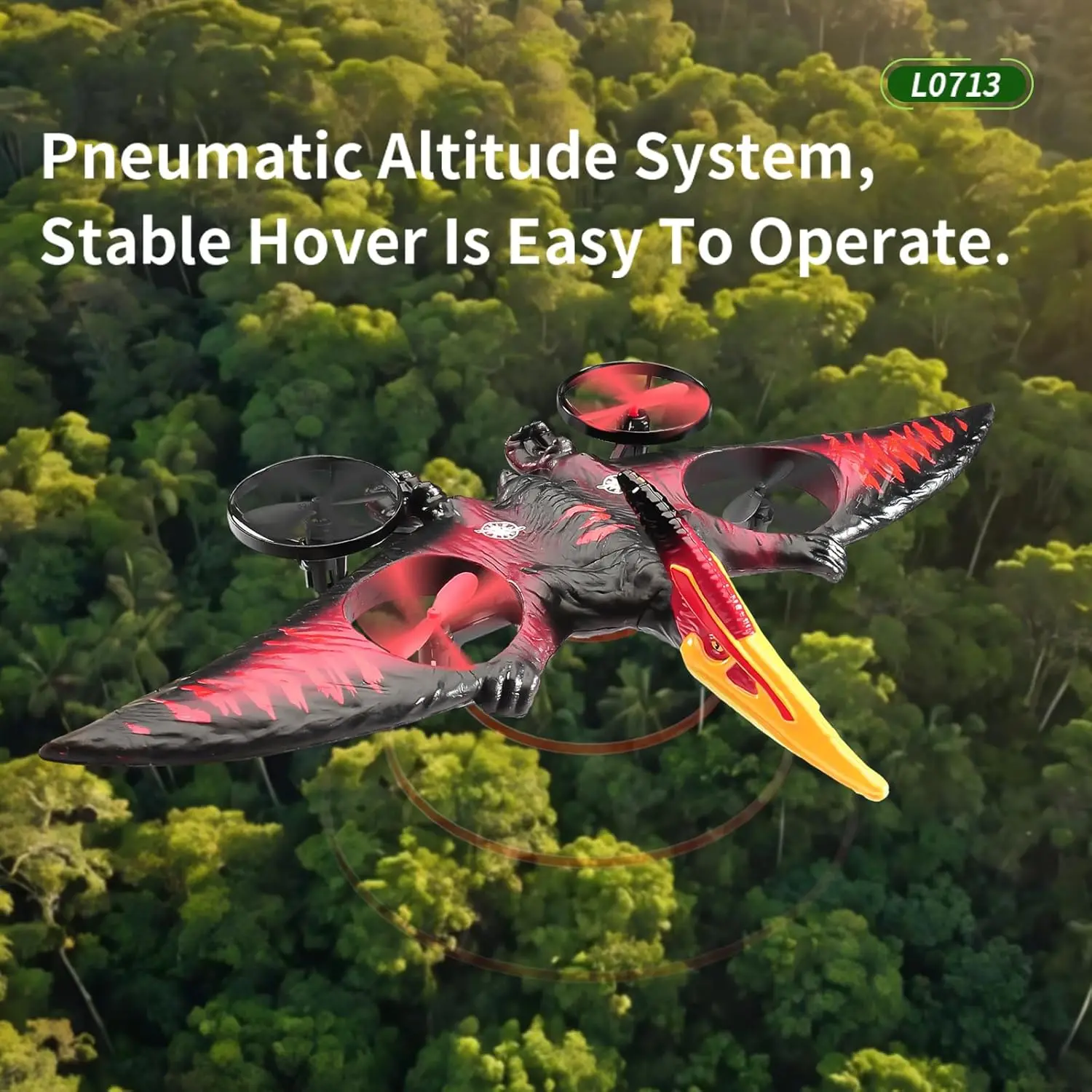 Pterodactyl dinosaurus speelgoed drone voor kinderen, draak afstandsbediening vliegtuig, vliegende speelgoed verjaardagscadeaus voor 8-12 jaar oude jongens