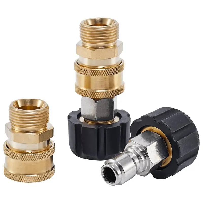 SEWS-Pressure Washer Quick Connect Fittings Quick Connect Pressure Washer Hose Adapter M22 14Mm To 3/8 Inch Hose Connector