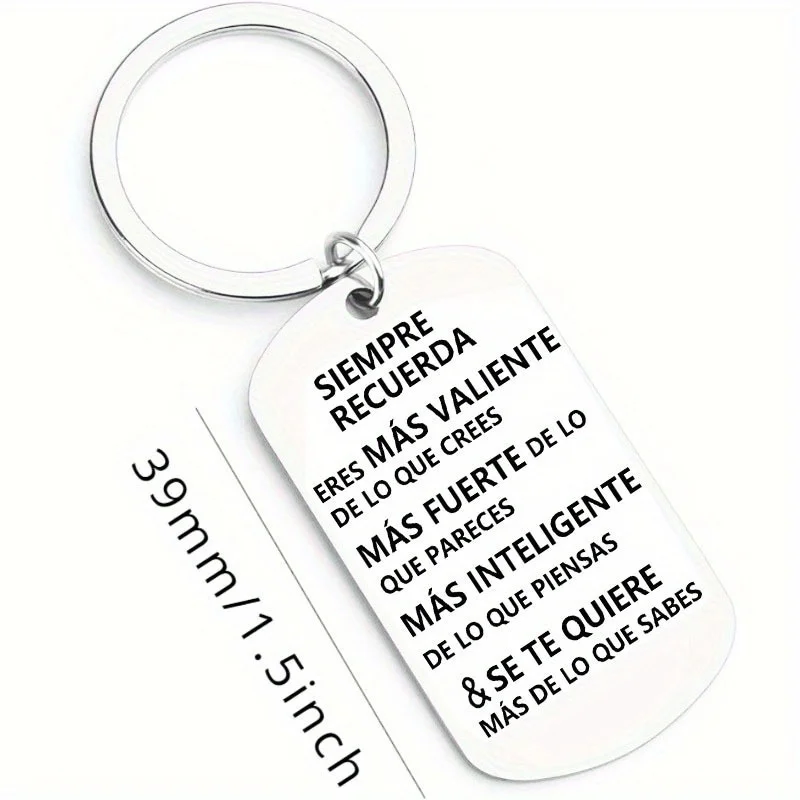 1PC Inspirational Gifts for Men Motivational Quotes Keychain To My Son To My Daughter