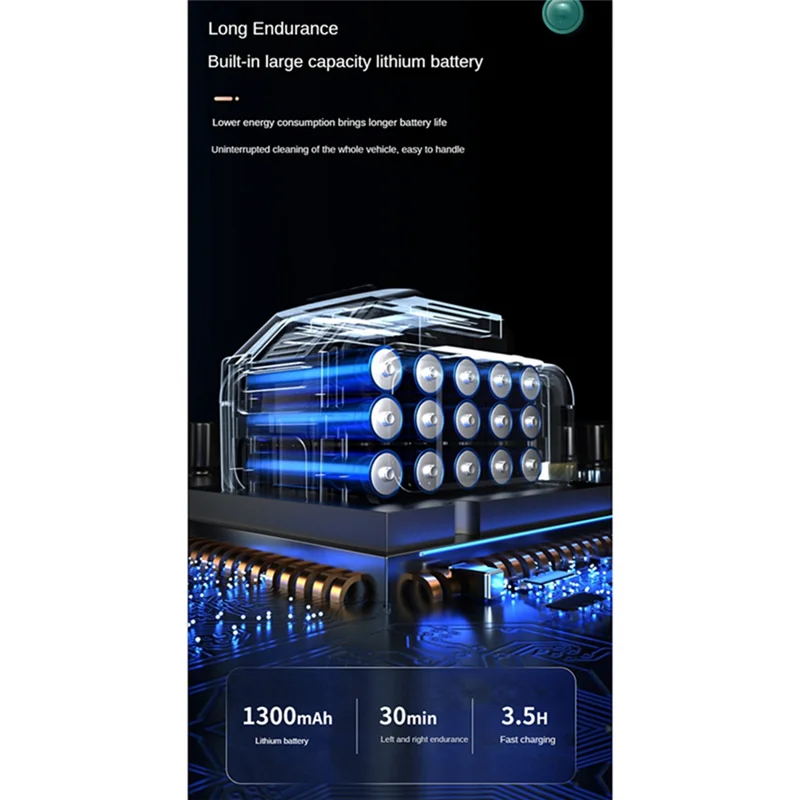 

Автомобильный пылесос 3 в 1, 12000 па, с беспроводной зарядкой