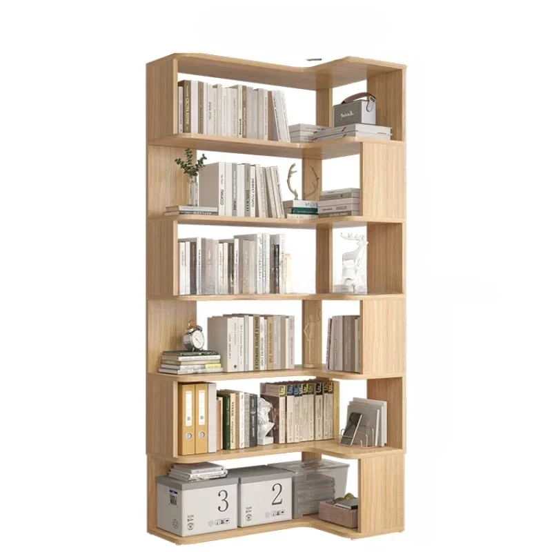 

Wood Bookcase Magazine Rack Kitchen Corner White Shelf Bookcase Office Organizer Scaffale Libreria Living Room Furniture YN50BC1