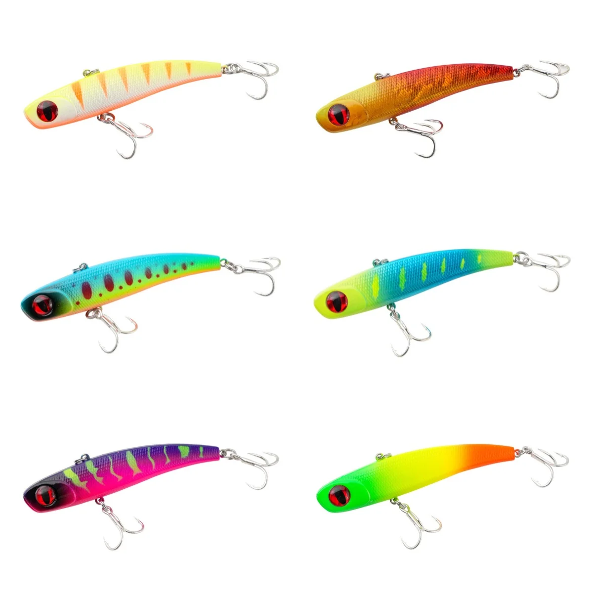 

Fishing Lure Vib 3D Eyes 85mm 11g Sinking Hard Bait Treble Hooks For Bass Trout Pike Freshwater Saltwater Fishing Tackle