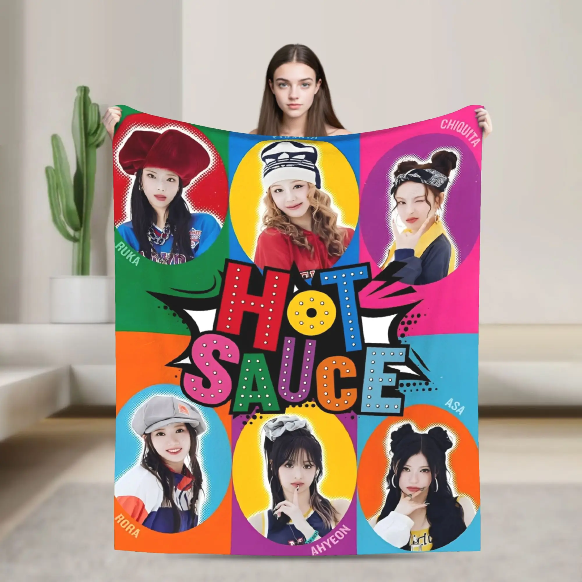 

BABYMONSTERed Kpop Girl Group Blanket Multiple Sizes Cozy and Lightweight Throw Blankets for Sofa Couch and Bed