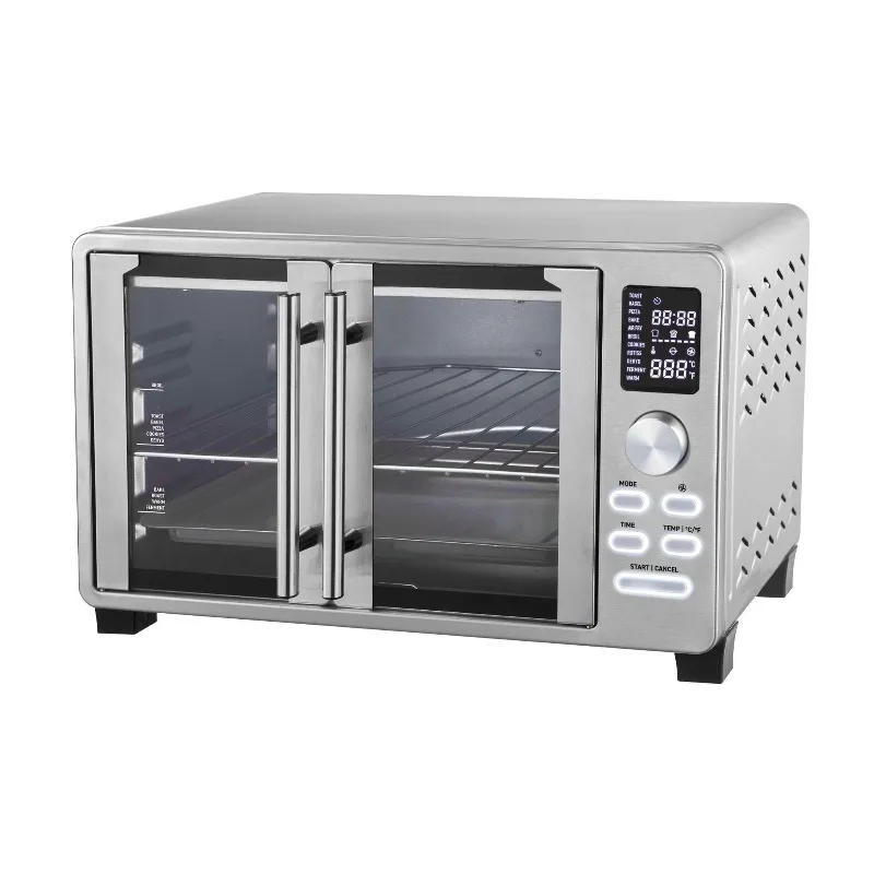 23L double door oven, multi-functional stainless steel door electric oven
