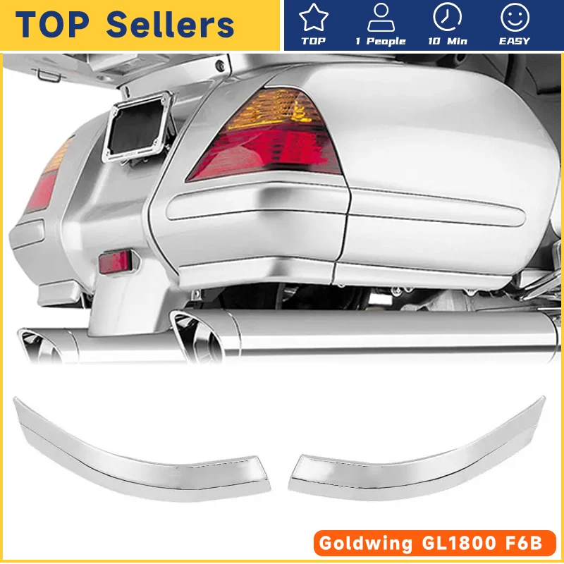 Chrome Motorcycle Saddlebag Light Accents Fairing Moldings Pannel Decoration Strips For Honda Goldwing 1800 GL1800 2013-2017 F6B