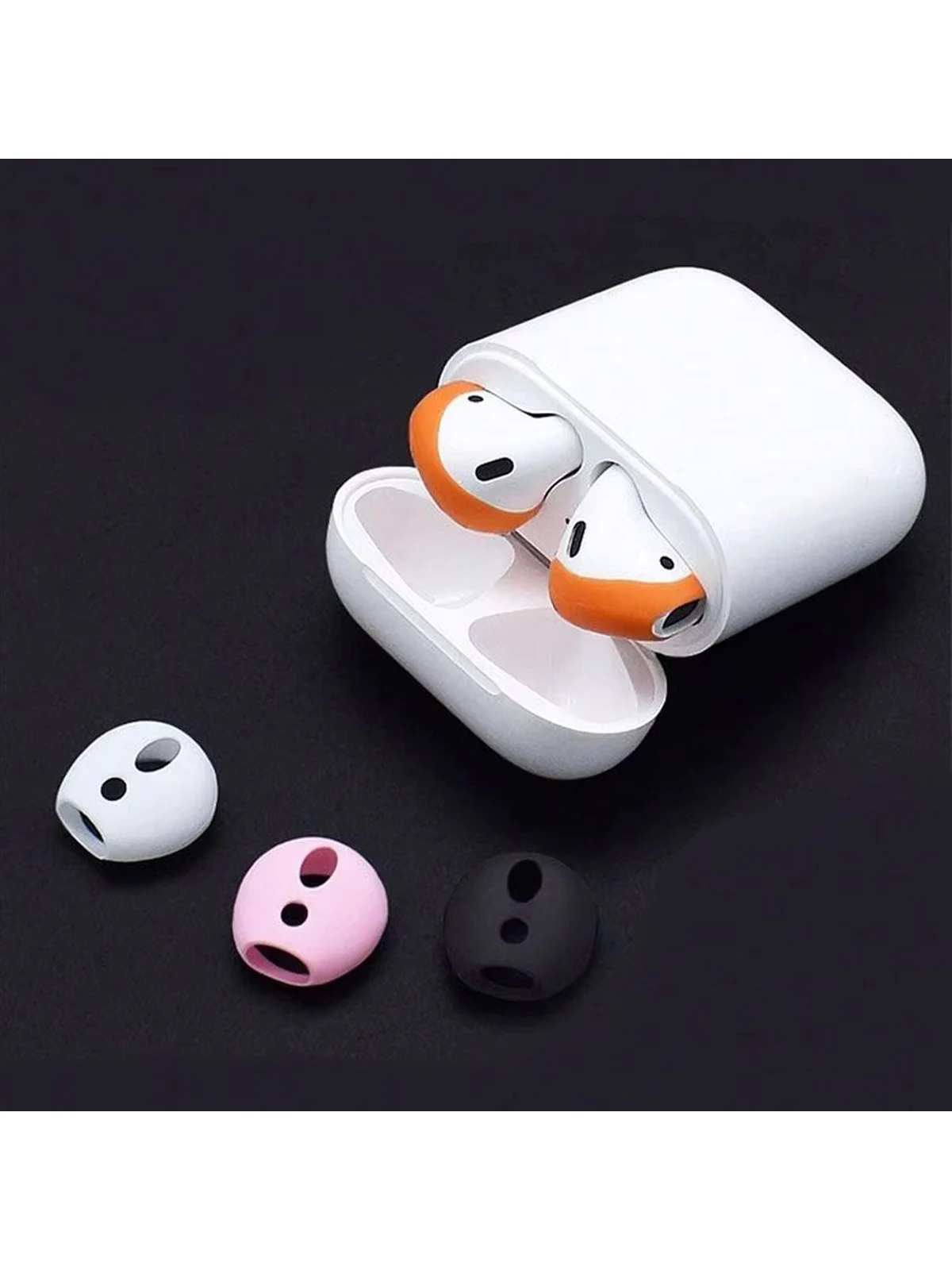 2 Pairs Ultra-Thin Non-Slip AirPods 2 Earphone Protectors Noise Reduction Comfort Ear Tips for Wireless Earbuds