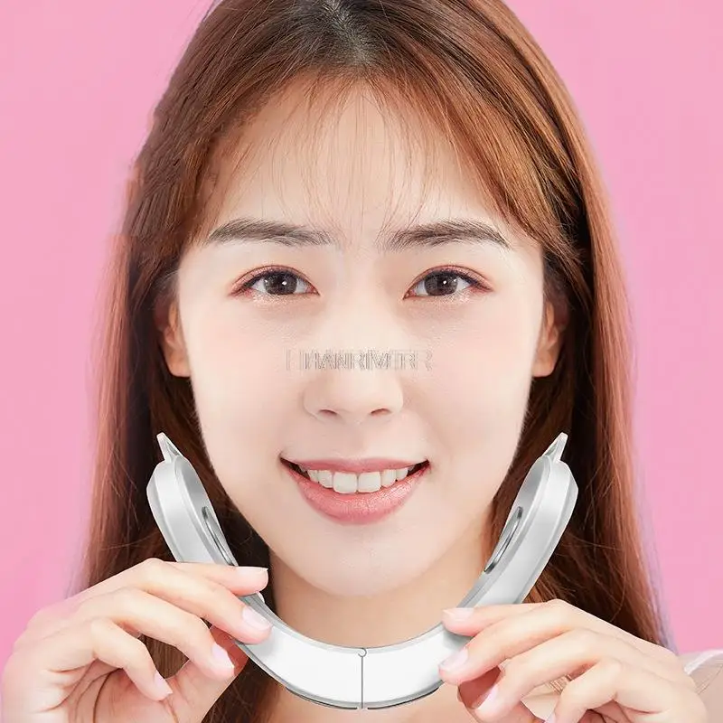 Beauty instrument massage facial lift EMS micro electric current red blue facial massager V face instruments