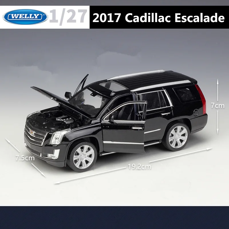 WELLY 1:27 Cadillac Escalade SUV Alloy Car Model Diecasts Metal Toy Off-road Vehicles Car Model Simulation Collection Kids Gifts