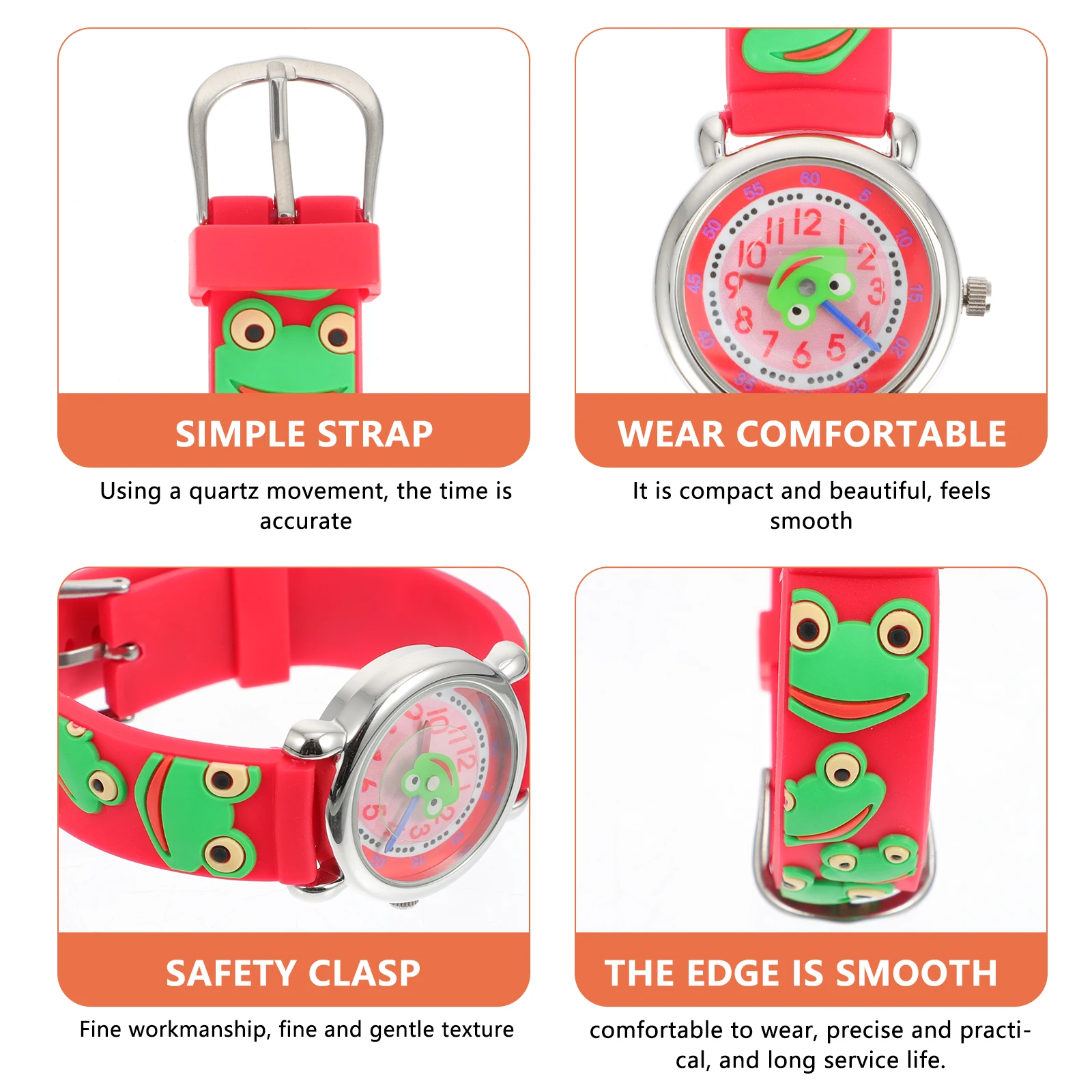 

Children's Watch Kids Quartz Watches Gentle Zinc Alloy Silicone Cartoon for Boys Girls Accurate Timepiece Easy Read Long Life