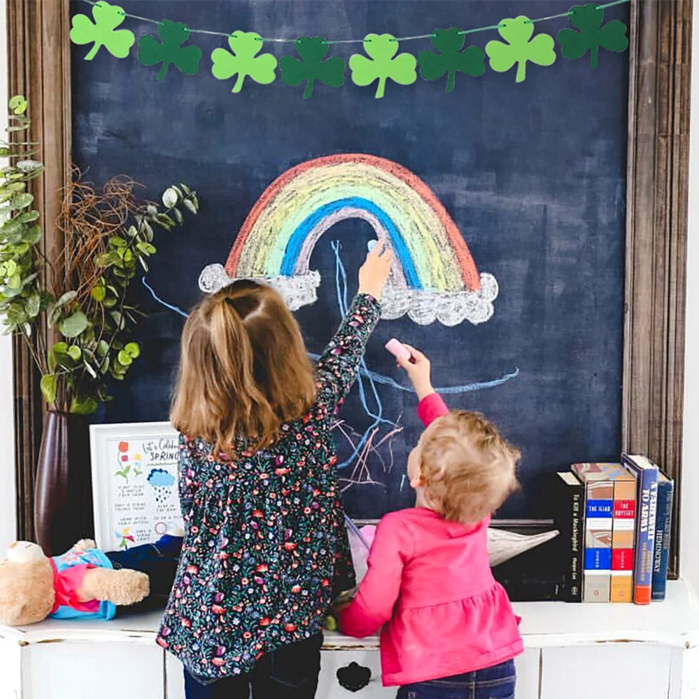 

Jute Made Banner St Patricks Day Party Decoration Pull Flag for Table Wall Mantel Window Hanging DIY Decorative Garland