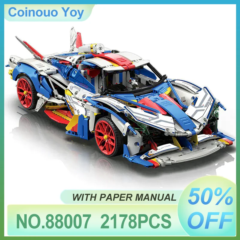 High-quality Technical EVO Super Sports Car 1:10 MOYU 88007 Building Block City Mech Apolloed Racing DIY Toy Christmas Gifts Boy