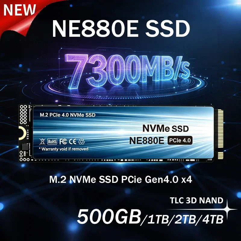 NE880E SSD Original M.2 NVMe PCIe 4.0 500GB 1TB 2TB 4TB SSD M.2 2242 PCIe Hard Drive Disk Internal Solid State Drive For Laptop