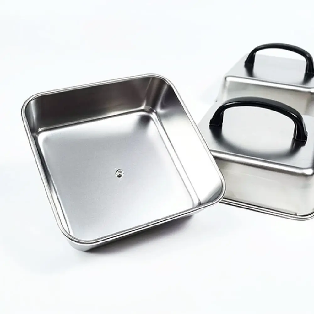 Durable Square Griddle Basting Lid 304 Stainless Steel Melting Dome For Steak Burger Patty Outdoor Kitchen Tool