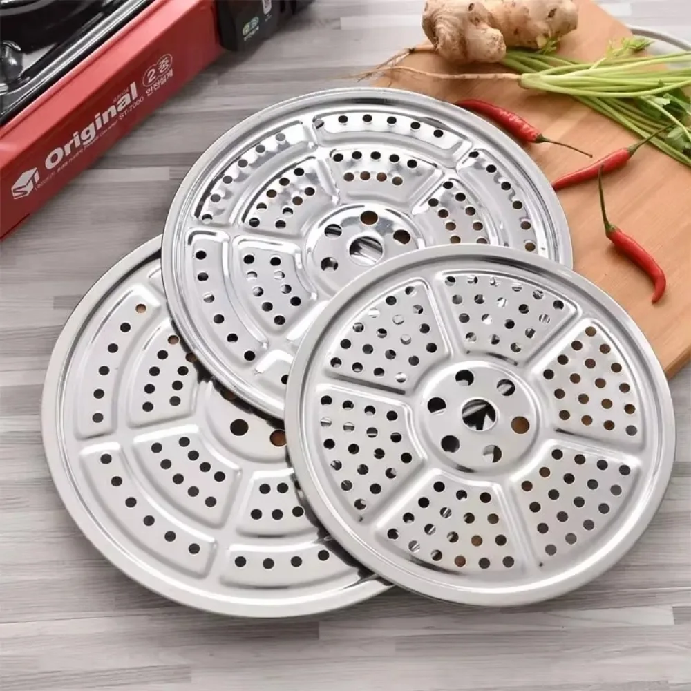 

Durable Stainless Steel Kitchen Gadgets Steamer 16-34cm Compartment Boiler Steaming Plate Round Cooker Canning Rack