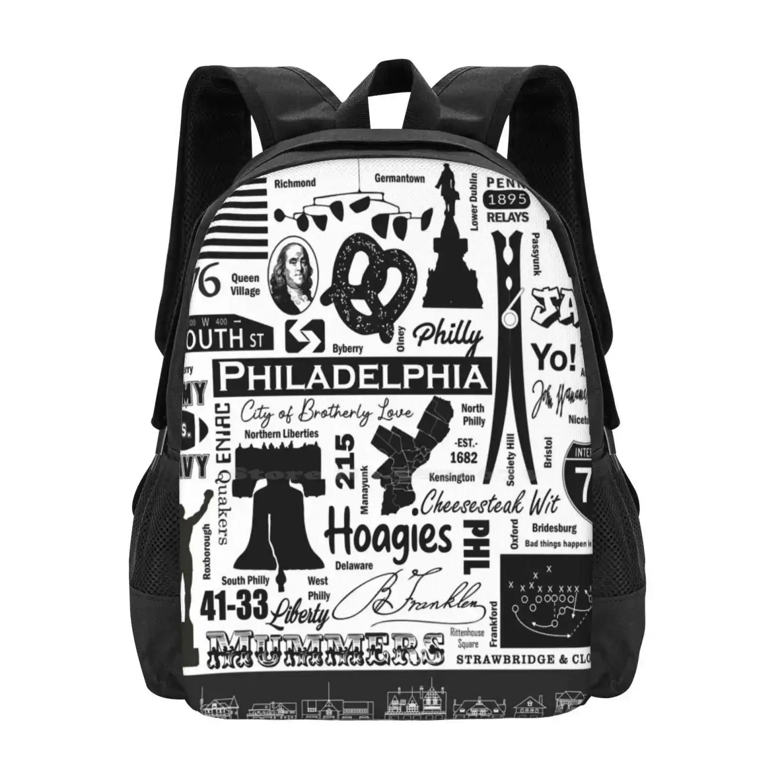 

Philadelphia Forever Hot Sale Schoolbag Backpack Fashion Bags Philly Liberty Town City Of Brotherly Love Eagles Liberty Bell