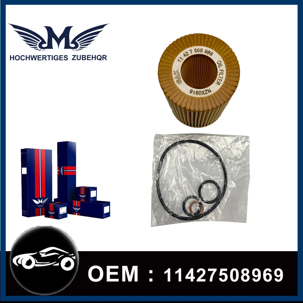 M Brand OEM 11427508969 Engine Oil Filter for BMW E81 E82 E83 E85 E87 E88 E46 E60 E61 E90 E91 E92 E93 X1 Z4 11427619232