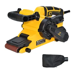 Belt Sander 200-400RPM with with Variable-speed Control, 2 in 1 Vacuum Adapter, Dust Bag for Stock Removal