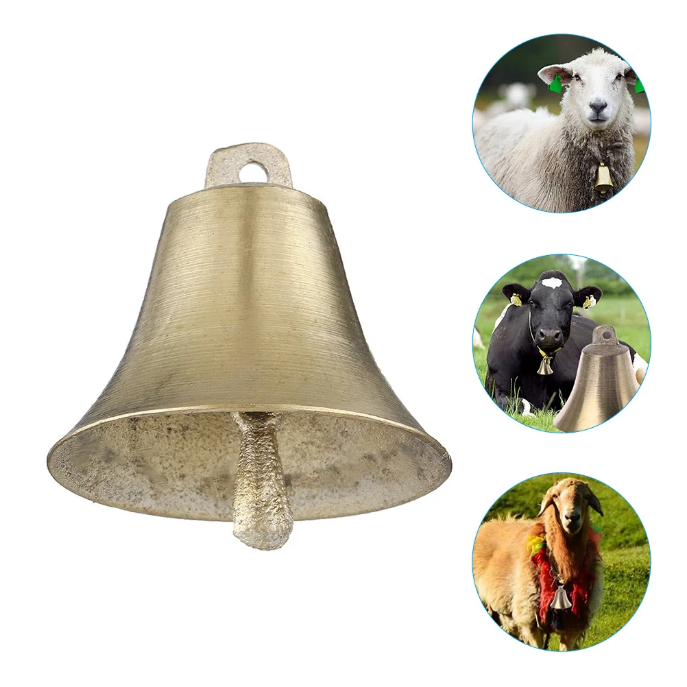 

4 Pcs Ring Chime Cow and Sheep Bells Wind Loud Cattle Copper for Farming Dinner Party Grazing Accessory