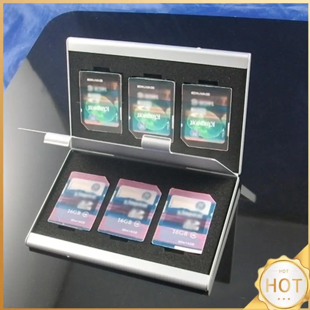 

Memory Card Protecter Box Portable Memory Card Holder Protector Accessories for SD/SDHC/MMC Cards