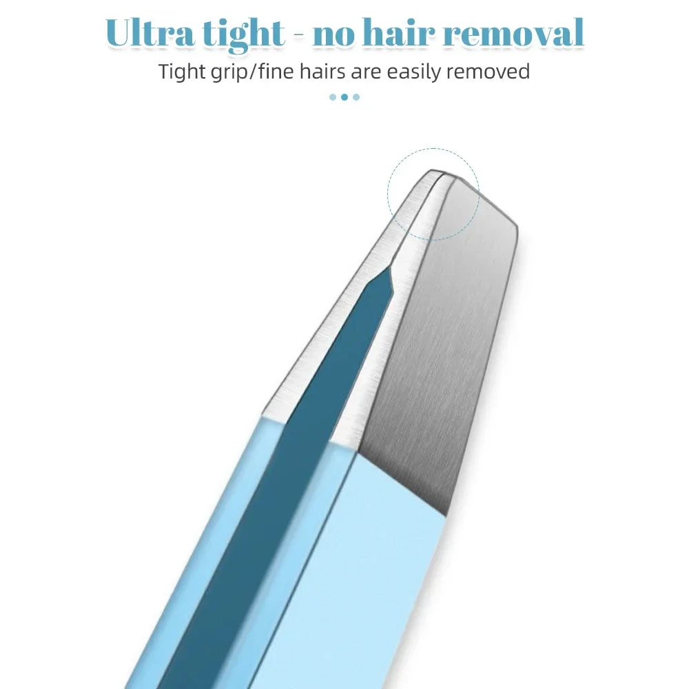 Clip per sopracciglia pinzette in acciaio inossidabile Set di riparazione per sopracciglia impermeabile spiumatrice per capelli fini epilatore Clip per sopracciglia obliqua strumenti per il trucco