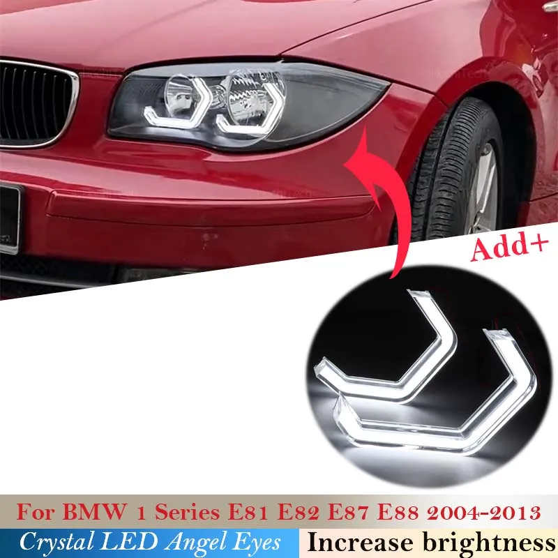 

Crystal Day light For BMW 1 Series E81 E82 E87 E88 2004~ 2013 Car Ultra Bright Concept M4 Iconic Style LED Angel Eyes Halo Rings