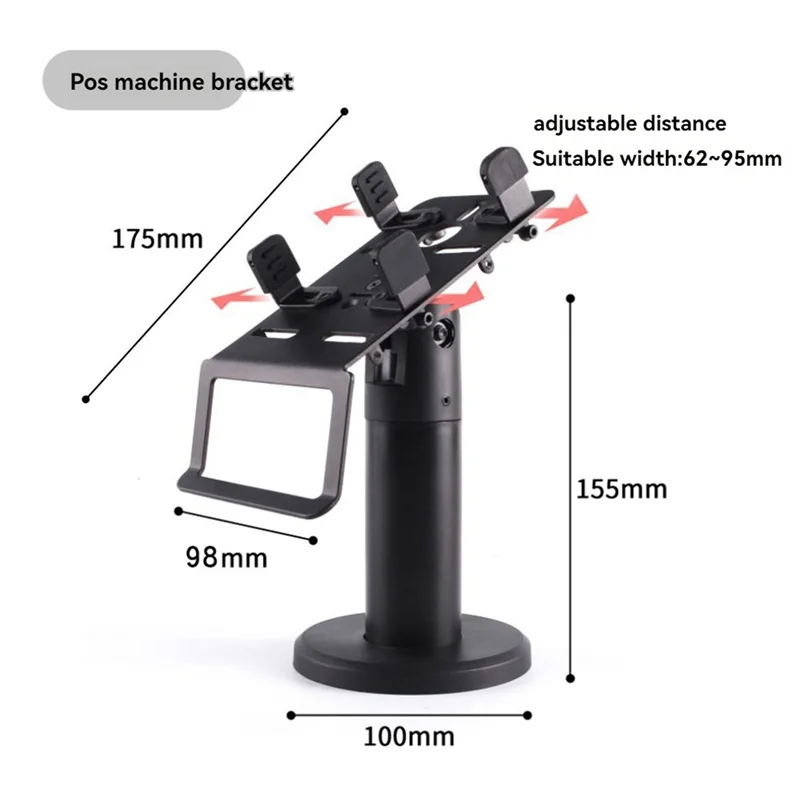 N82R 2X Pos Machine Stand 360 Degrees Rotatable Pos Display Cashier Display Holder Credit Card Machine Stand Counter Stand