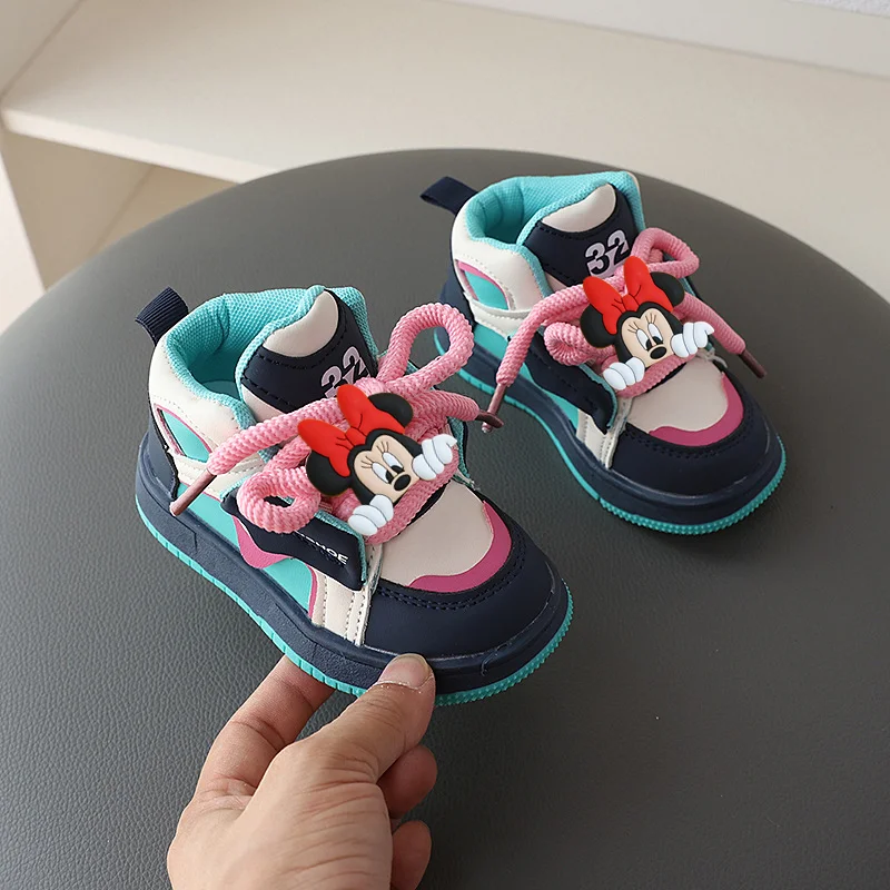 

Disney Girls Casual Shoes Fall/Winter Mickey Mouse 2026 minnie New Kids Princess Sneakers Girls Spring running Dad Shoes