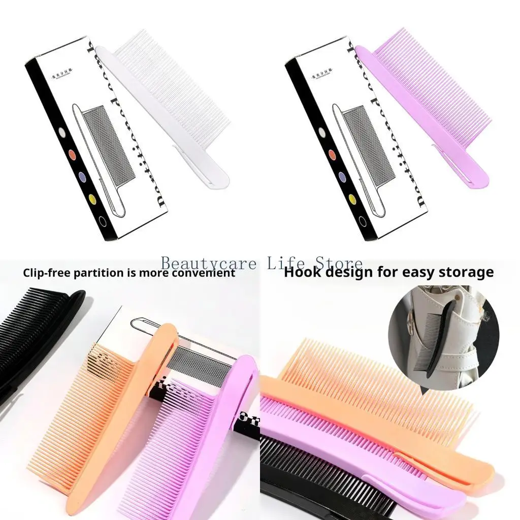 652C Short Hair Sectioning Comb With Unique Teeth Design For Easy DIY Styling