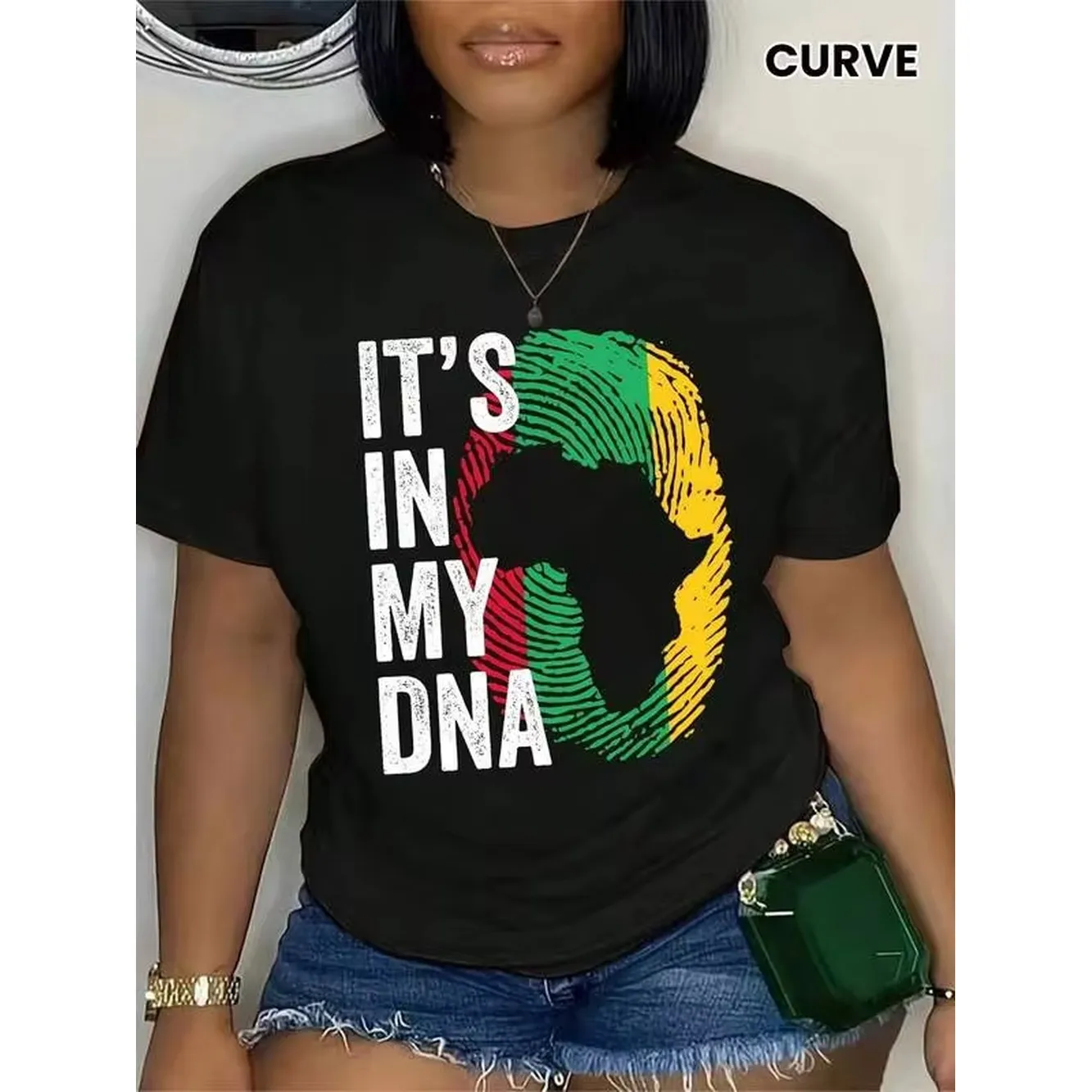 Map Print Crew Neck T-Shirt, Casual Short Sleeve T-Shirt For Spring & Summer, Women's Clothing