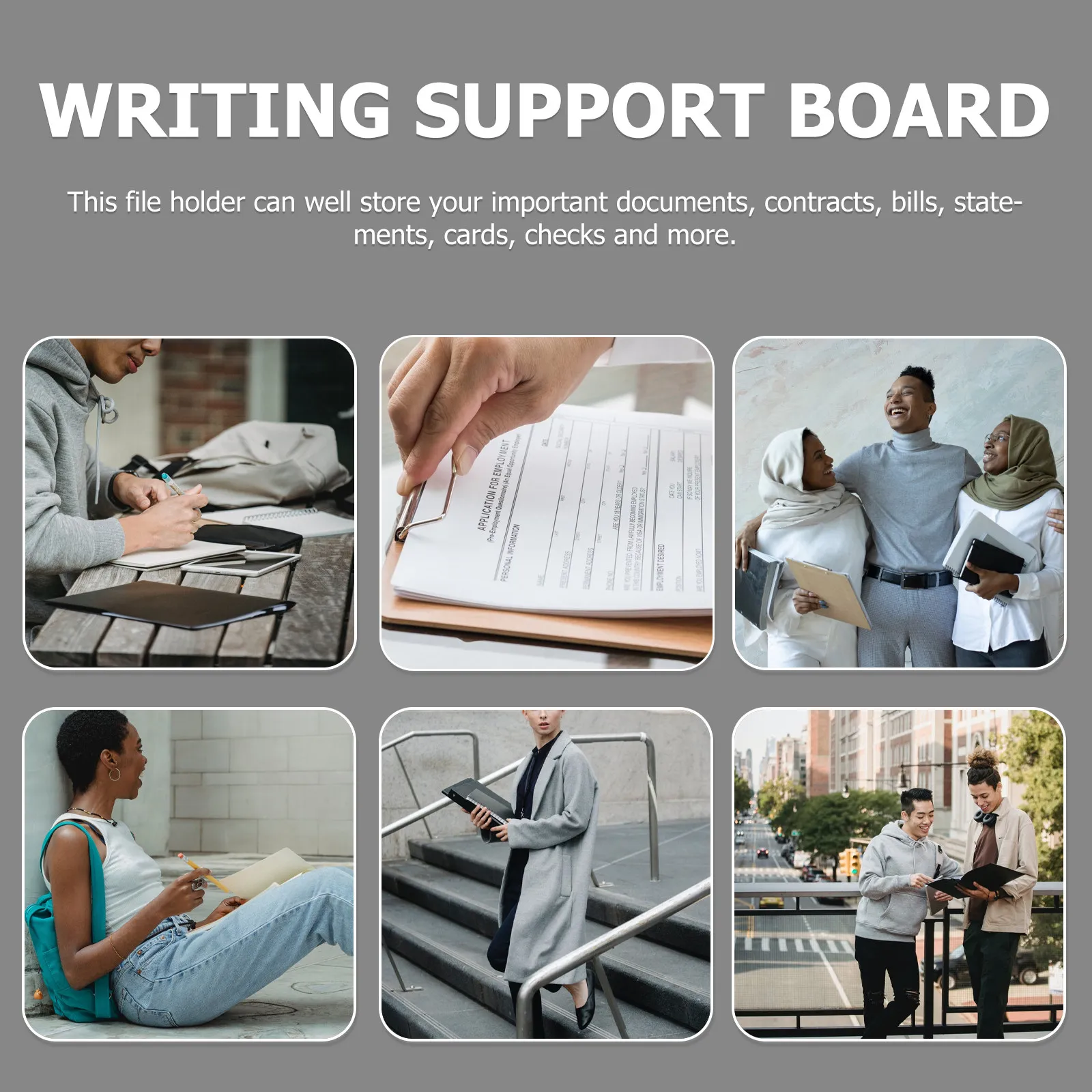 

Clipboard File Holder Writing Board Practical Multi-Function Document Organizer Office Clip Board