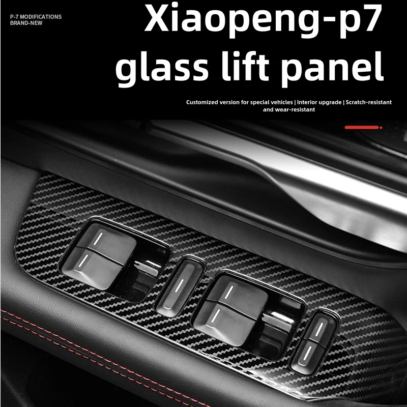 

For Xpeng P7 2022-2025 Car Window Lift Button Cover Switch Panel Styling